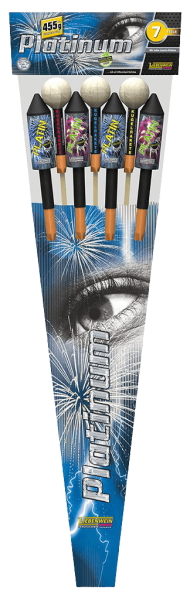 Raketensortiment Platinum - 7 Raketen mit gesamt 455g NEM